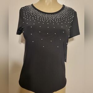 Nichole Miller Black Women's Top Party Causal Night Out